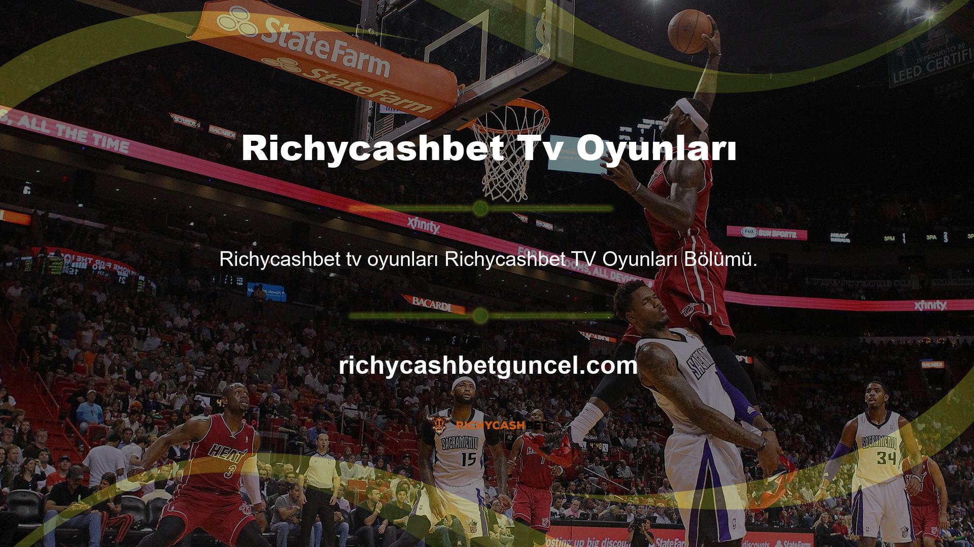 Richycashbet Giriş TV Oyunları Bölümü olarak adlandırılır, ancak canlı casino mantığına sahip olmasına rağmen, birçok farklı seçenek içerir