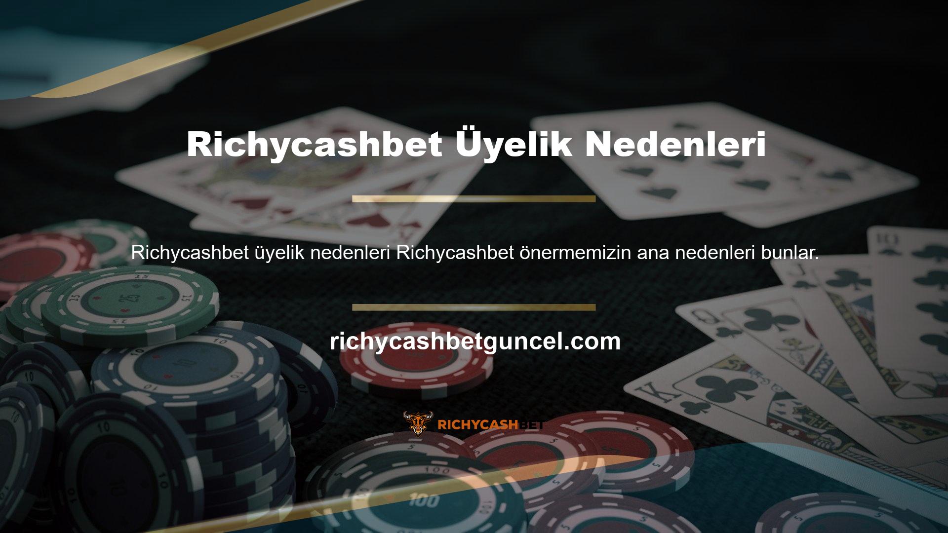 Richycashbet Üyelik Seçenekleri Richycashbet üyelik fırsatları, yeni üyelerin büyük bir yüzdesini oynayarak para kazanır